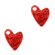 Bedels Plexx hart glitter Ruby red