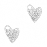 Bedels Plexx hart glitter Silver