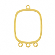 Metaal bedels DQ tussenstuk met 3 ogen Goud (nikkelvrij)