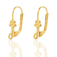Metaal onderdelen DQ sluitbare oorhangers flower Goud (nikkelvrij)