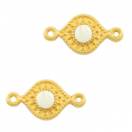 Metaal bedels DQ tussenstuk Creamy white-gold (nikkelvrij)