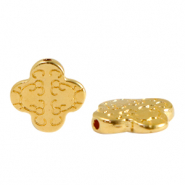 Metaal kralen DQ cross 11mm Goud (nikkelvrij)