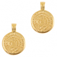 Metaal bedels DQ disc van Festos 16mm Goud (nikkelvrij)