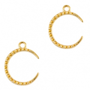 Metaal bedels DQ moon Goud (nikkelvrij)