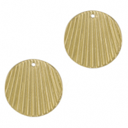 Metaal bedels DQ 21mm Goud (nikkelvrij)