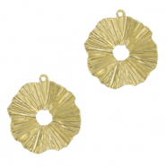 Metaal bedels DQ irregular 25mm Goud (nikkelvrij)