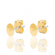 Metaal onderdelen DQ oorstekers 4mm Goud (nikkelvrij)