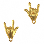 Metaal bedels DQ "I love you" Goud (nikkelvrij)