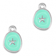 Metaal bedels DQ starfish Antiek zilver-veraman blue (nikkelvrij)
