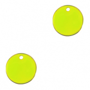 Metaal bedels DQ 10mm Goud-neon yellow (nikkelvrij)