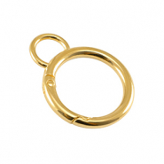 Metaal onderdelen DQ sleutelhanger 24mm met oog Goud (nikkelvrij)
