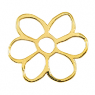 Metaal bedels DQ bedel / tussenstuk flower Goud (nikkelvrij)