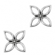 Metaal bedels DQ bedel / tussenstuk flower Antiek zilver (nikkelvrij)