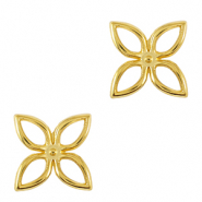 Metaal bedels DQ bedel / tussenstuk flower Goud (nikkelvrij)