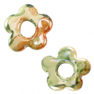 Grieks keramiek DQ flower Light green-orange