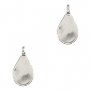Metaal bedels DQ drop Antiek zilver (nikkelvrij)