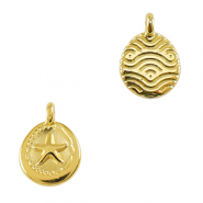 Metaal bedels DQ starfish Goud (nikkelvrij)