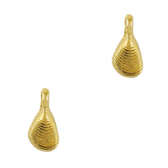 Metaal bedels DQ shell Goud (nikkelvrij)