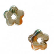 Grieks keramiek DQ flower Light green-orange