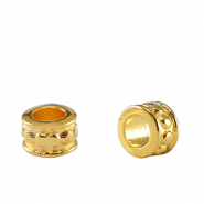 Metaal kralen DQ tubes Goud (nikkelvrij)