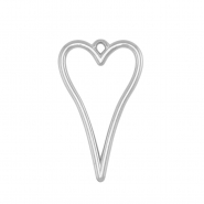 Metaal bedels DQ heart Antiek zilver