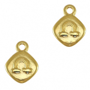 Metaal bedels DQ rainbow Goud (nikkelvrij)