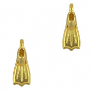 Metaal bedels DQ flipper Goud (nikkelvrij)