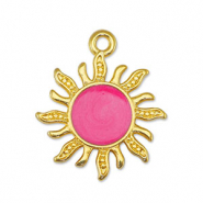 Metaal bedels DQ sun Pearl Pink-Goud (nikkelvrij)