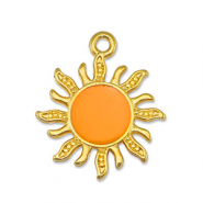 Metaal bedels DQ sun Orange-Goud (nikkelvrij)