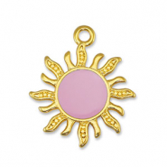 Metaal bedels DQ sun Light Pink-Goud (nikkelvrij)
