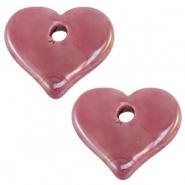 Grieks keramiek DQ heart Magenta-pink