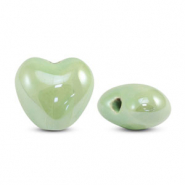 Grieks keramiek DQ heart Light green