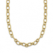 Schakelkettingen van Stainless steel Roestvrij staal (RVS) twisted Gold