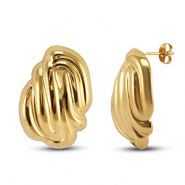 Oorbellen / oorstekers van Stainless steel Roestvrij staal (RVS) Gold