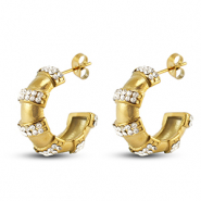 Oorbellen / oorstekers van Stainless steel Roestvrij staal (RVS) Gold