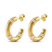 Oorbellen / oorstekers van Stainless steel Roestvrij staal (RVS) Gold