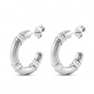 Oorbellen / oorstekers van Stainless steel Roestvrij staal (RVS) Silver