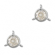 Crystal glas tussenstukken round Transparent-silver