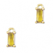 Hanger van Crystal glas rectangle Yellow-gold
