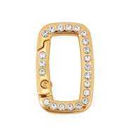 Gekleurde onderdelen voor sleutelhanger rectangle Gold