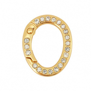 Gekleurde onderdelen voor sleutelhanger egg-shaped Gold