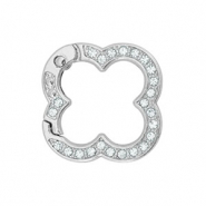 Gekleurde onderdelen voor sleutelhanger flower Silver