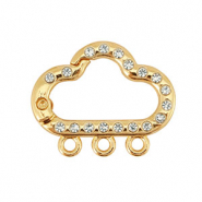 Gekleurde onderdelen voor sleutelhanger cloud with 3 eyes Gold