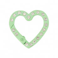 Gekleurde onderdelen voor sleutelhanger heart Mint green