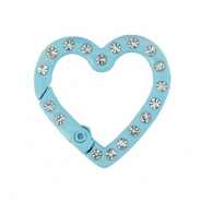 Gekleurde onderdelen voor sleutelhanger heart Light blue