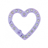 Gekleurde onderdelen voor sleutelhanger heart Purple