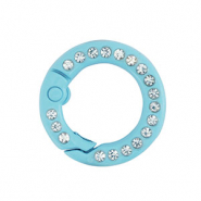 Gekleurde onderdelen voor sleutelhanger ring Light blue