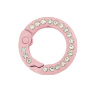 Gekleurde onderdelen voor sleutelhanger ring Pink