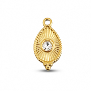 BY31&reg; Bedels van Stainless steel Roestvrij staal (RVS) drop Gold-crystal