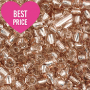 Rocailles 6/0 (4mm) Silverlined light semolina beige